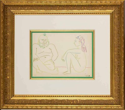 Lot 189 - After Pablo Picasso DEUX PERSONNAGES Color...