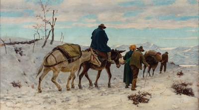 Lot 88 - Stefano Bruzzi Italian, 1835-1911 Travelers on...