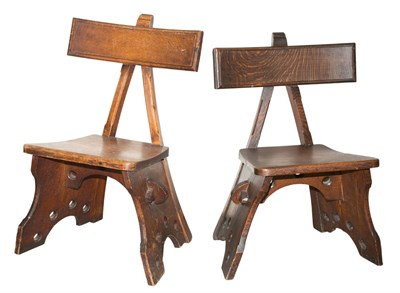 Lot 569 - Assembled Pair of Oak 'Granville' Chairs E. W....
