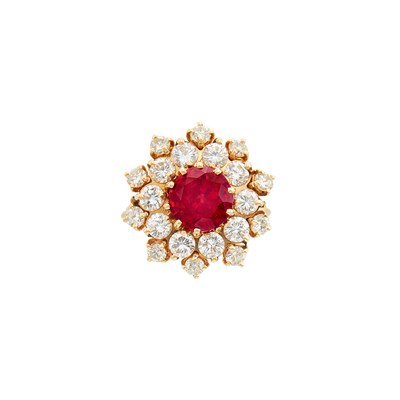 Lot 341 - Gold, Ruby and Diamond Ring