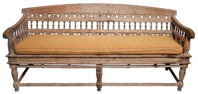 Lot 438 - Anglo-Indian Style Hardwood Bench Length 6...