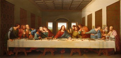 Lot 4 - After Leonardo da Vinci The Last Supper Oil on...