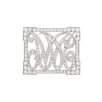 Lot 233 - Platinum and Diamond Brooch, Cartier