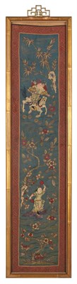 Lot 182 - Four Chinese Silk Panels Early 20th Century Of...