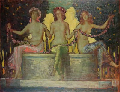 Lot 61 - Max Kuschel German, 1862-1935 Three Women...