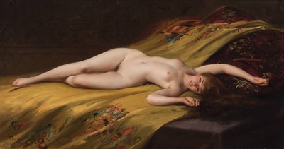 Lot 9 - Luis Riccardo Falero Spanish, 1851-1896...