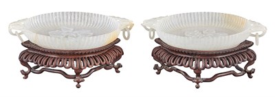 Lot 202 - Pair of Chinese White Jade Mughal Style...
