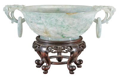Lot 216 - Chinese Mughal Style Jadeite Bowl Qing Dynasty,...