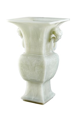 Lot 218 - Chinese Celadon Jade Vase Jiaqing Period The...