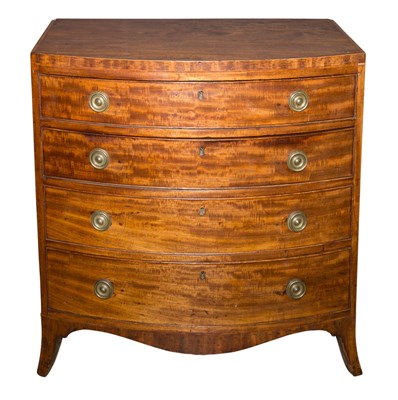 Lot 503 - George III Inlaid Mahogany Bowfronted Chest of...