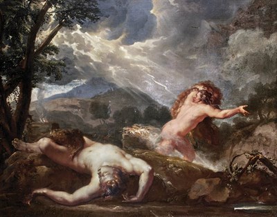 Lot 51 - French School 18th/19th Century Cain and Abel...