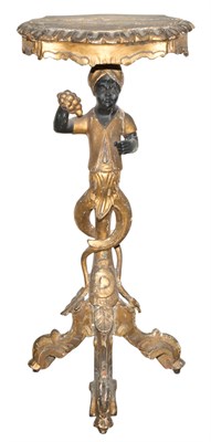 Lot 355 - Venetian Rococo Giltwood and Part Ebonized...