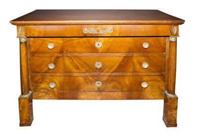Lot 460 - Empire Mahogany and Brass Mounted Commode The...
