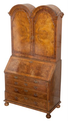 Lot 214 - George II Style Walnut Secretary Bookcase...