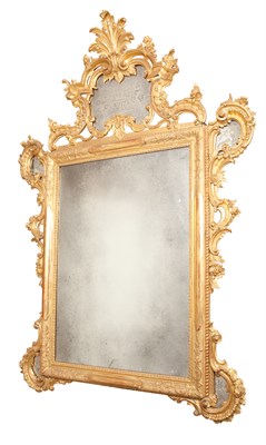 Lot 511 - Pair of Italian Rococo Style Giltwood Mirrors...