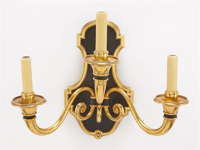 Lot 204 - Pair of French Style Gilt and Black...