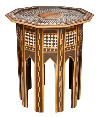 Lot 508 - Moroccan Mother-of-Pearl Inlaid Hardwood Table...