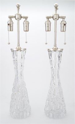 Lot 470 - Pair of Orrefors Pattern Molded Colorless...