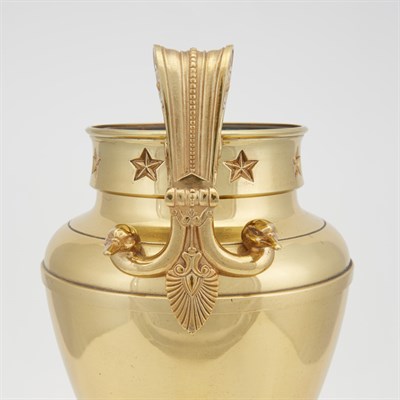 Lot 265 - sinPair of Empire Style Gilt-Metal and Black...