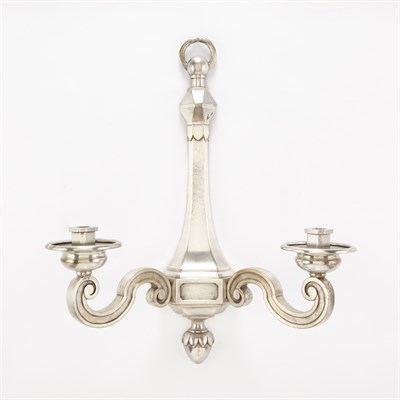 Lot 146 - Pair of Regence Style Pewter Plated Brass...