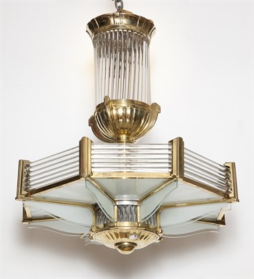 Lot 363 - Gilt-Metal and Glass Petitot Thirteen-Light...