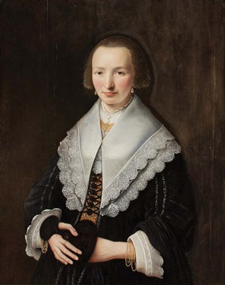 Lot 20 - Govaert Flinck Dutch, 1615-1660 A Lady and...