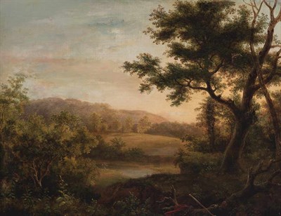 Lot 15 - Thomas Birch American, 1779-1851 Fishing on a...