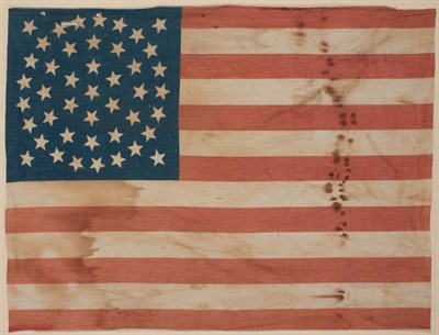 Lot 197 - [WYOMING] A Forty-Four Star American Flag....