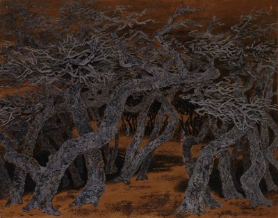 Lot 15 - Ishikawa 1967, Forest Signed Ishikawa Ink,...