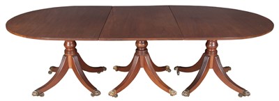 Lot 605 - George IV Style Mahogany Triple-Pedestal...
