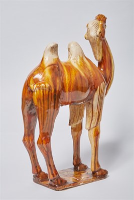Lot 53 - Chinese Glazed Pottery Figure of a Bactrian...