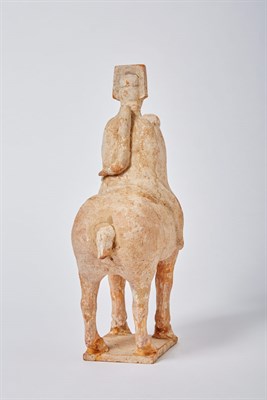 Lot 55 - Chinese Painted Pottery Figure of a Mounted...
