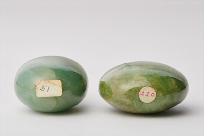 Lot 241 - Two Chinese Celadon Jade Snuff Bottles 19th...