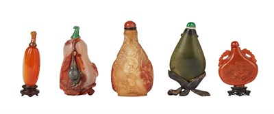 Lot 258 - Group of Five Chinese Snuff Bottles 19th/20th...