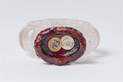 Lot 288 - Chinese Rock Crystal 'Coin' Snuff Bottle Qing...