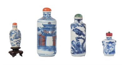 Lot 290 - Group of Three Chinese Blue and White Glazed...
