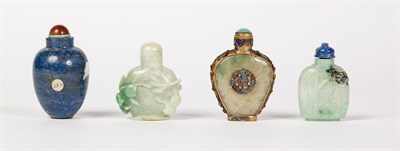 Lot 300 - Group of Three Chinese Jade Snuff Bottles...