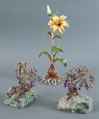 Lot 146 - Pair of Gilt-Metal, Enameled and Hardstone...