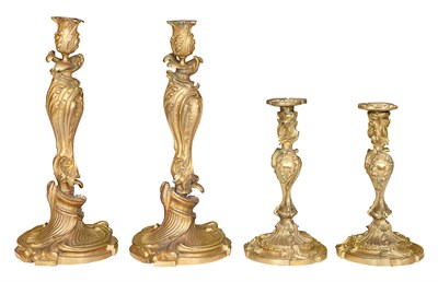 Lot 162 - Pair of Louis XV Style Gilt-Bronze...