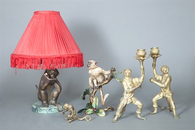Lot 128 - Miscellaneous Group of Monkey Themed Articles...