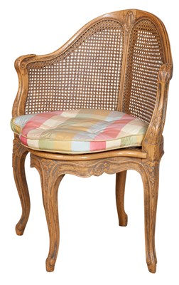 Lot 190 - Louis XV Style Beechwood Fauteuil de Bureau...