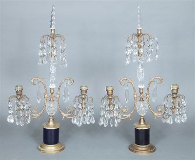 Lot 133 - Pair of George III Style Gilt-Metal and Cut...