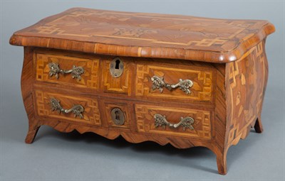 Lot 181 - Louis XV Style Marquetry Inlaid Tulipwood Box...