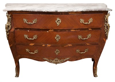 Lot 141 - Louis XV Style Gilt-Metal Mounted Tulipwood...