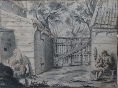 Lot 52 - Pieter Antonsz Barbiers Dutch, 1717-1780 A Man...