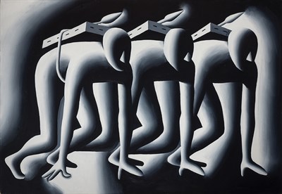 Lot 91 - Mark Kostabi American. b. 1960 On Your Mark,...
