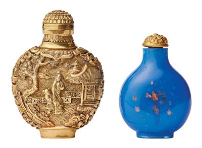 Lot 254 - Chinese Silvered Metal Snuff Bottle The...