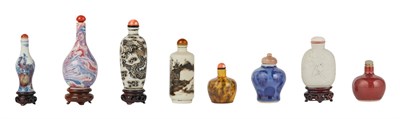 Lot 275 - Group of Eight Chinese Porcelain Snuff Bottles...