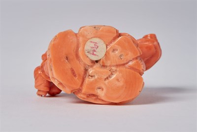 Lot 282 - Two Chinese Carved Coral Snuff Bottles 19th...