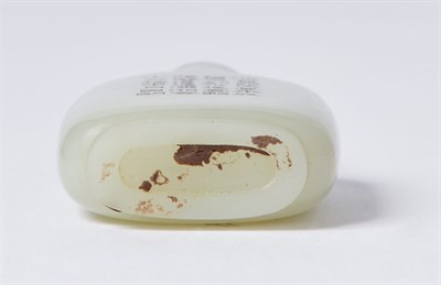 Lot 283 - Chinese Pale Celadon Jade Snuff Bottle Qing...